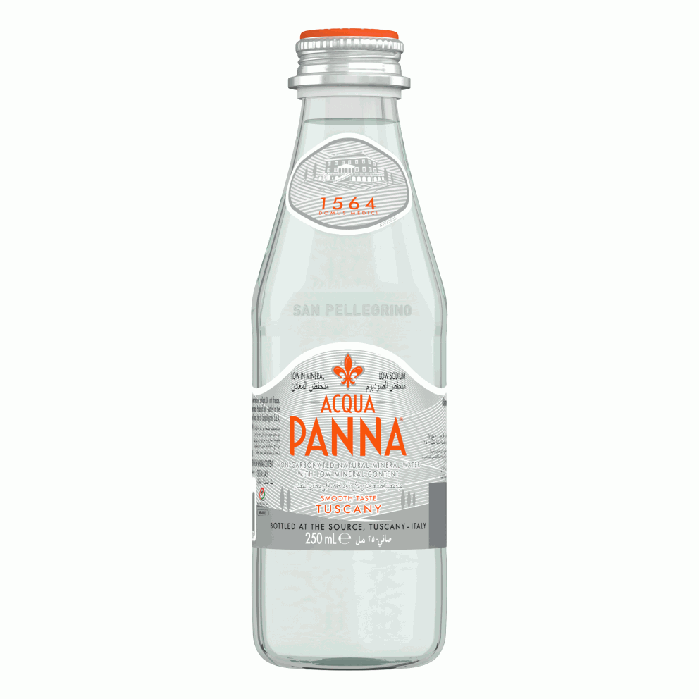 ACQUA PANNA Glass Bottle 250 Ml Italian Coffee Co Erbil Iraq